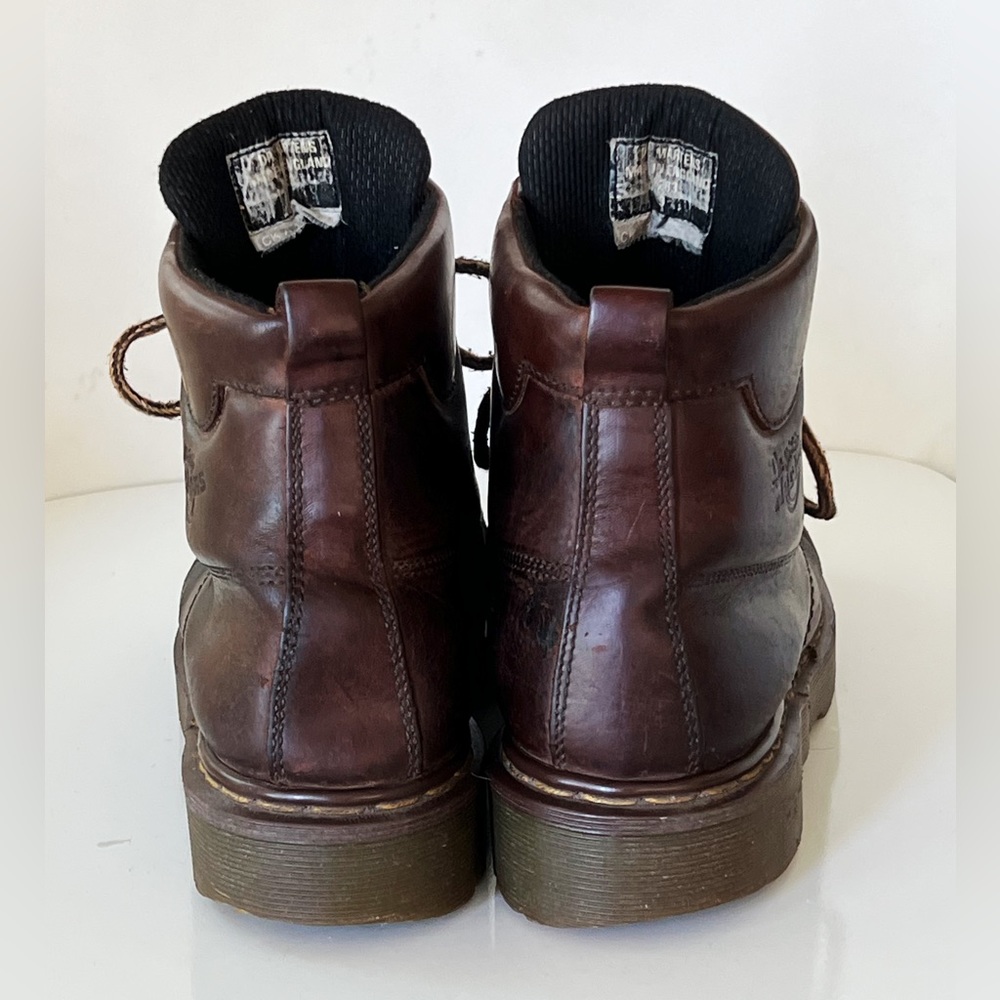 Dr Martens Vintage Brown Leather 8283 Men’s Hiking Boots Made In England - Picture 4 of 16